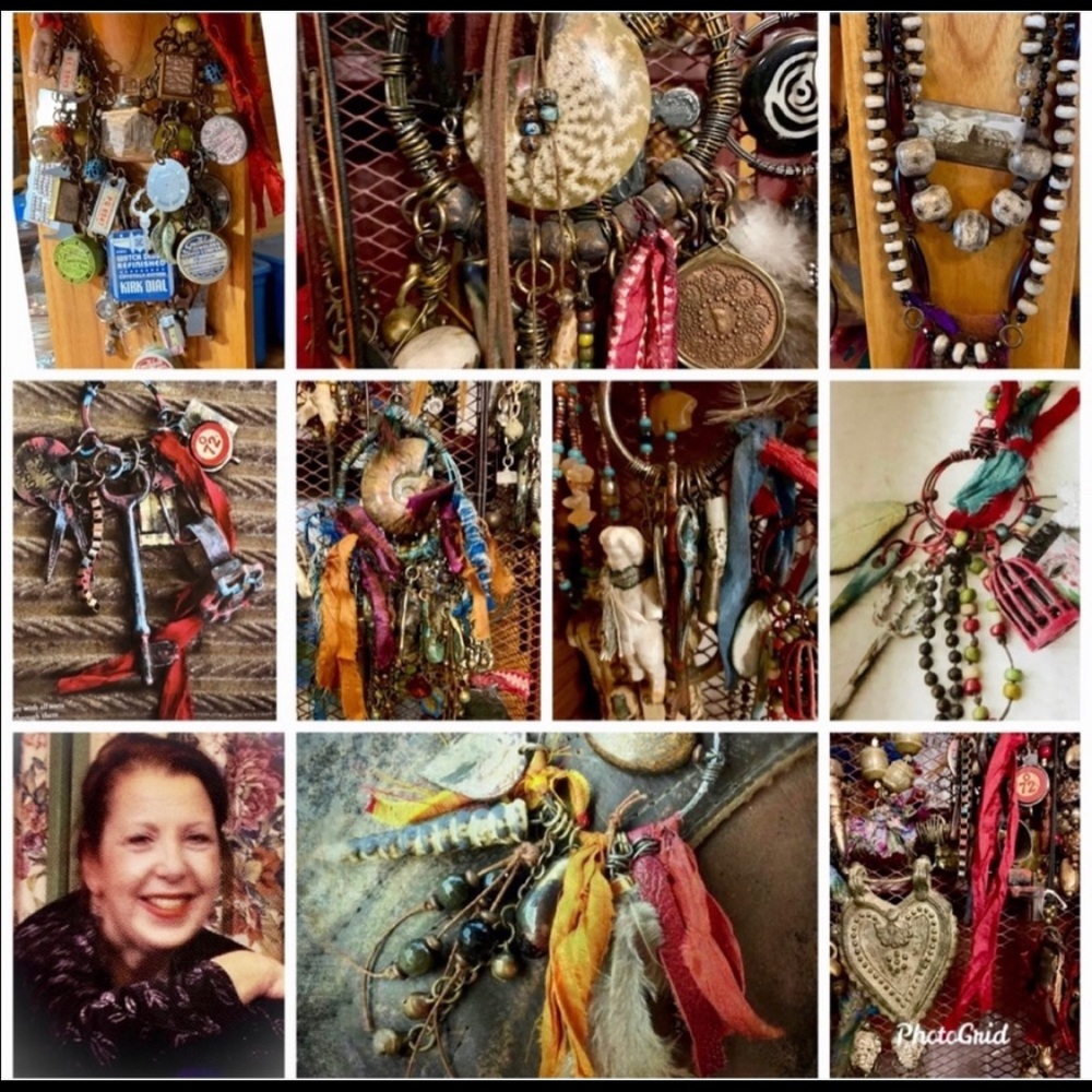 OOAK Artisan statement necklace by designer Susan Ray. - Picture 13 of 16